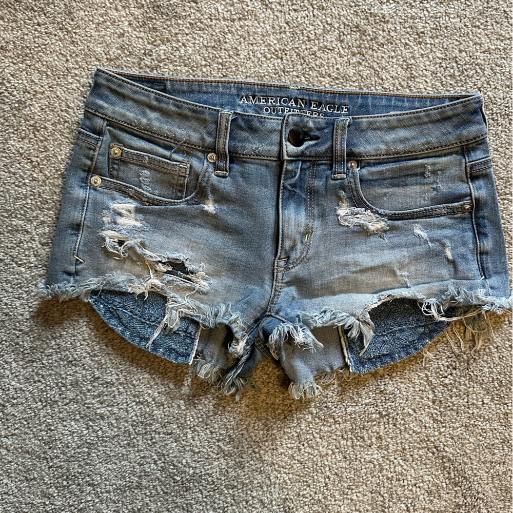 American Eagle Distressed Jean Shorts